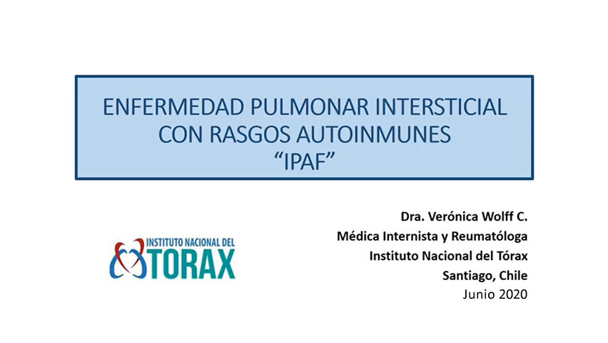 Neumonías Intersticiales con características Autoinmune (IPAF) (Reumatólogo)